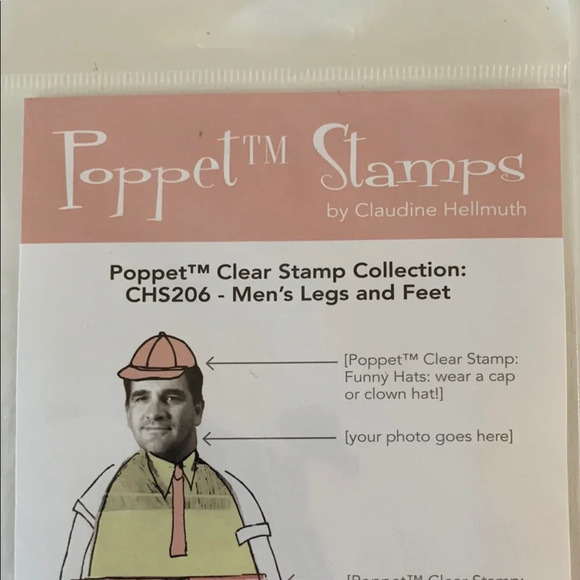 Poppet Collage Cling Stamps by Claudine Hellmuth CHS206 - Men's Legs and Feet - Picture 2 of 6